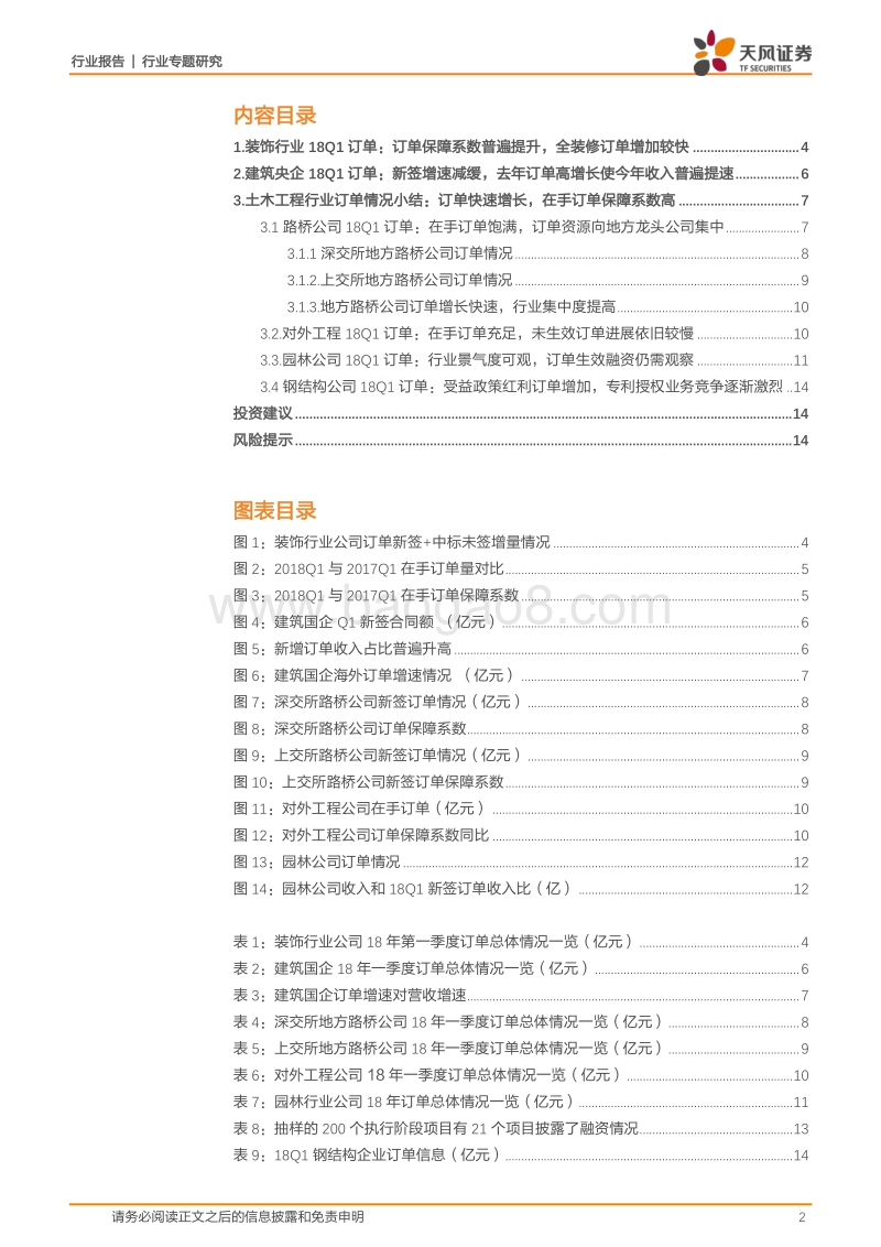 建筑装饰行业专题研究：行业一季度订单汇总分析.pdf_第2页