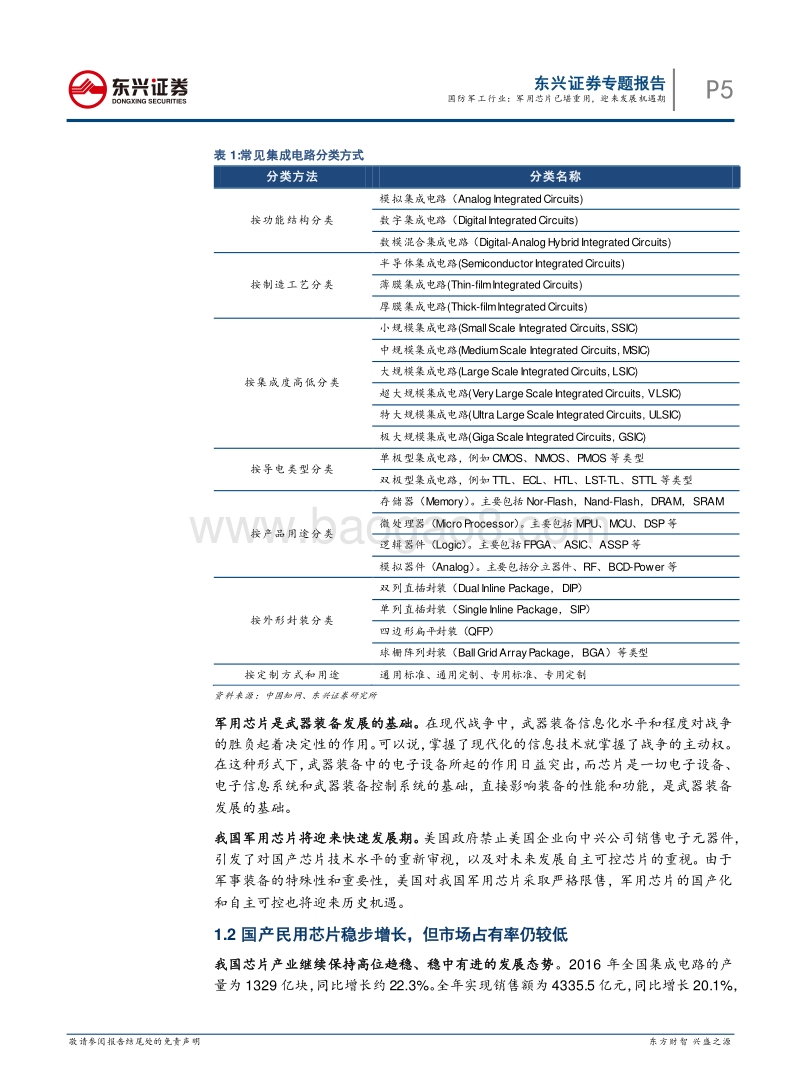 国防军工行业专题报告：军用芯片已堪重用，迎来发展机遇期.pdf_第5页