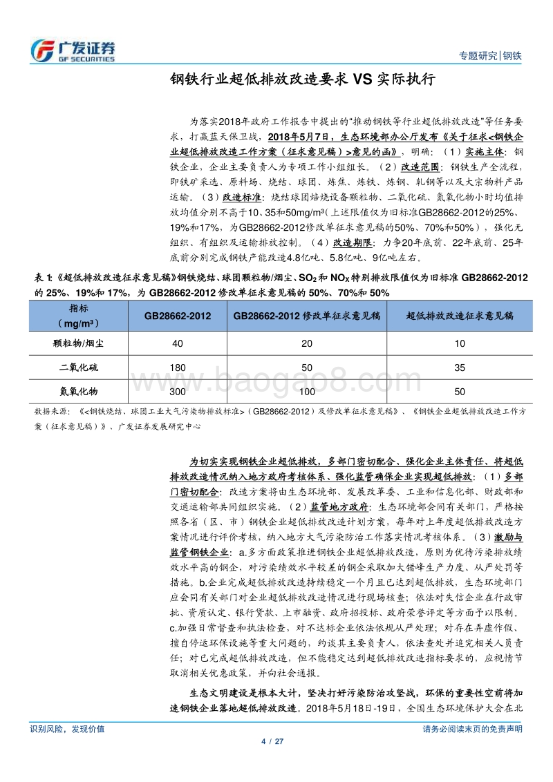 环保高压下的钢铁专题十六：超低排放改造要求VS实际执行.pdf_第4页