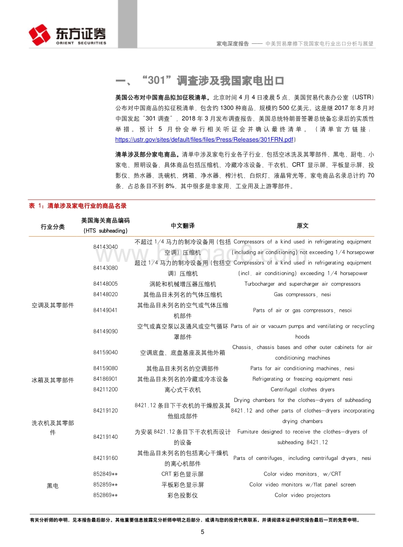 中美贸易摩擦下我国家电行业出口分析与展望.pdf_第5页