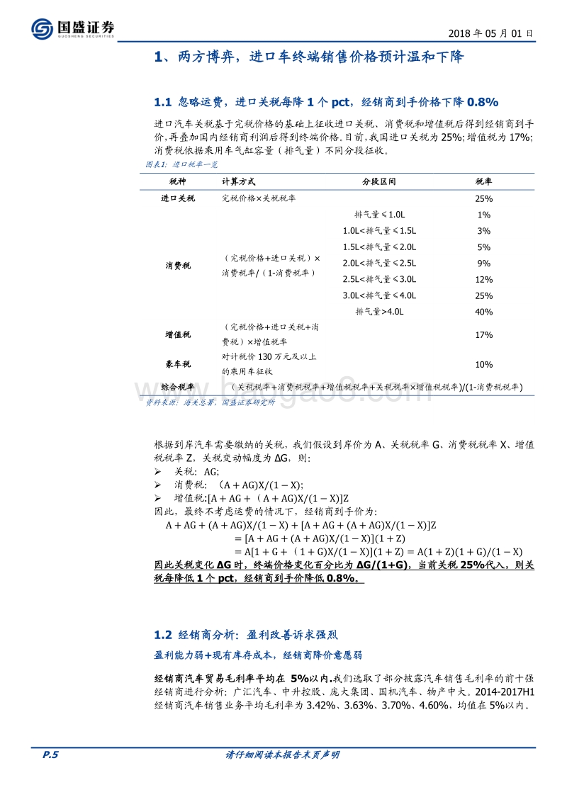 汽车：关于下调关税影响的多维度研究.pdf_第5页