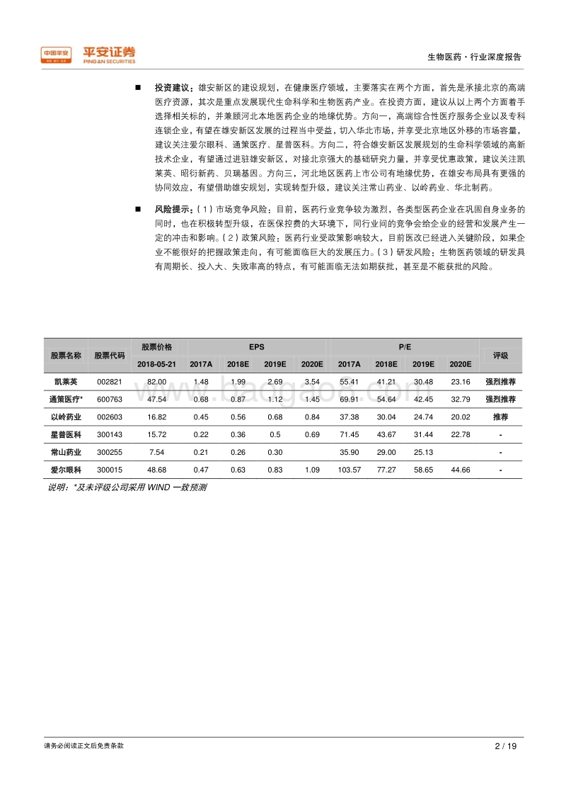 借鉴海外、放眼雄安——医药篇：承接高端医疗资源，发展前沿生物产业.pdf_第2页