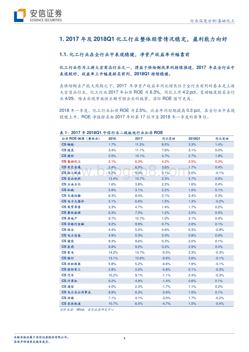 化工行业2017年报2018一季报总结：盈利能力持续提升，资本配置回归稳健.pdf_第4页