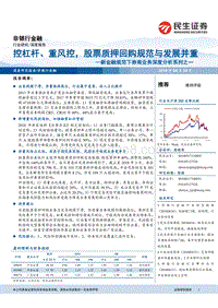 新金融规范下券商业务深度分析系列之一：控杠杆、重风控，股票质押回购规范与发展并重.pdf