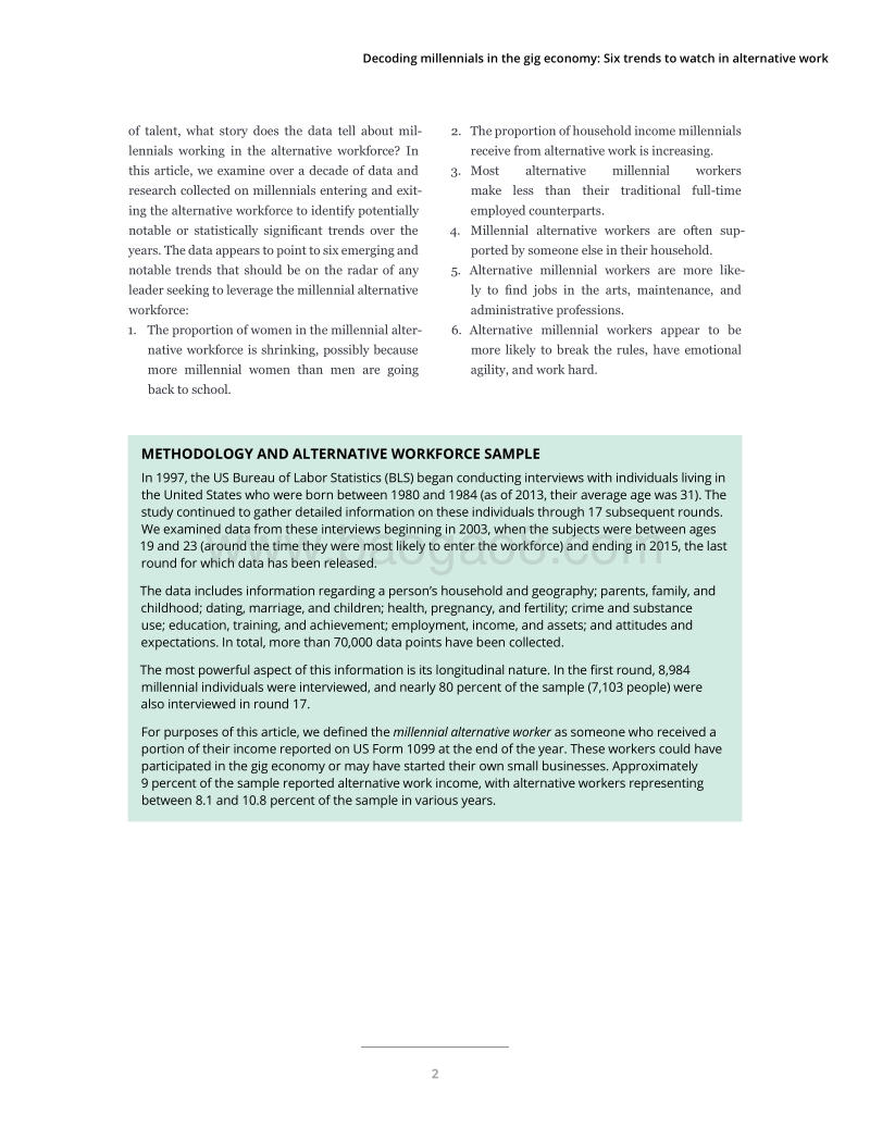 解读零工经济中的千禧一代：替代性工作的6大趋势（英文版）.pdf_第2页