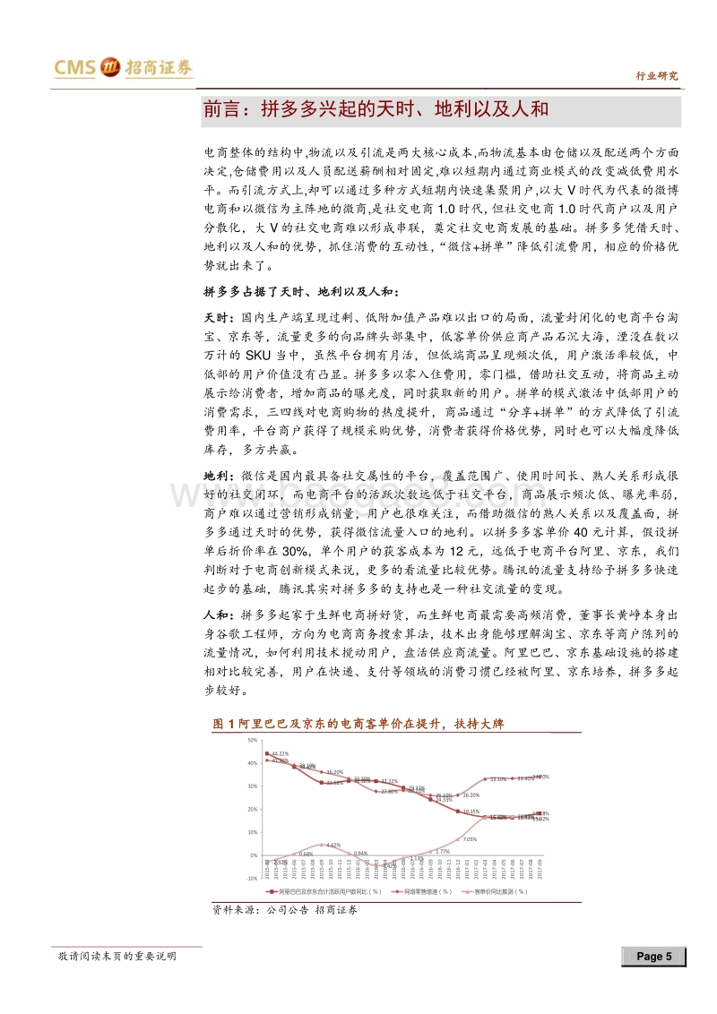 消费分级系列报告二：拼多多：靠什么挑战阿里，京东的主导地位.pdf_第5页