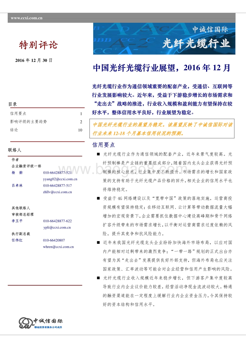 中国光纤光缆行业展望.pdf_第1页