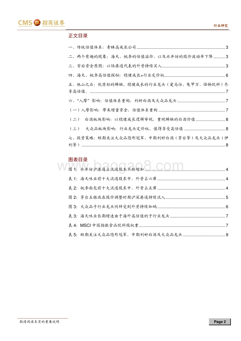 食品饮料行业深度报告：“入摩”的意义：食品板块的估值体系重构.pdf_第2页