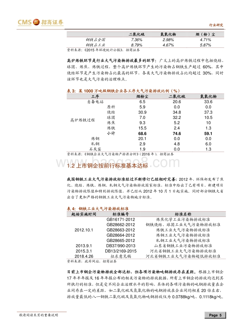 钢铁行业专题报告：超低排放改造呼之欲出，落后产能加速出清.pdf_第5页