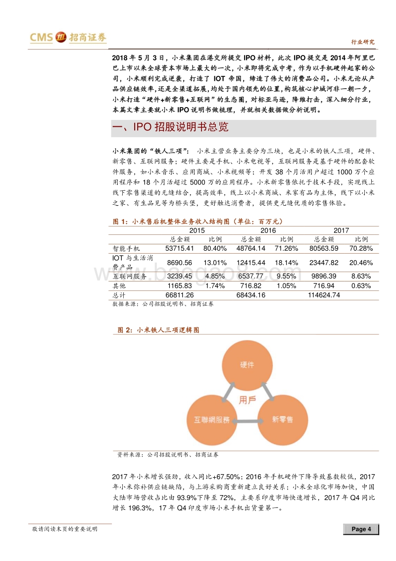 小米专题研究报告：以零售角度解读小米招股说明书：小米进阶之路.pdf_第4页