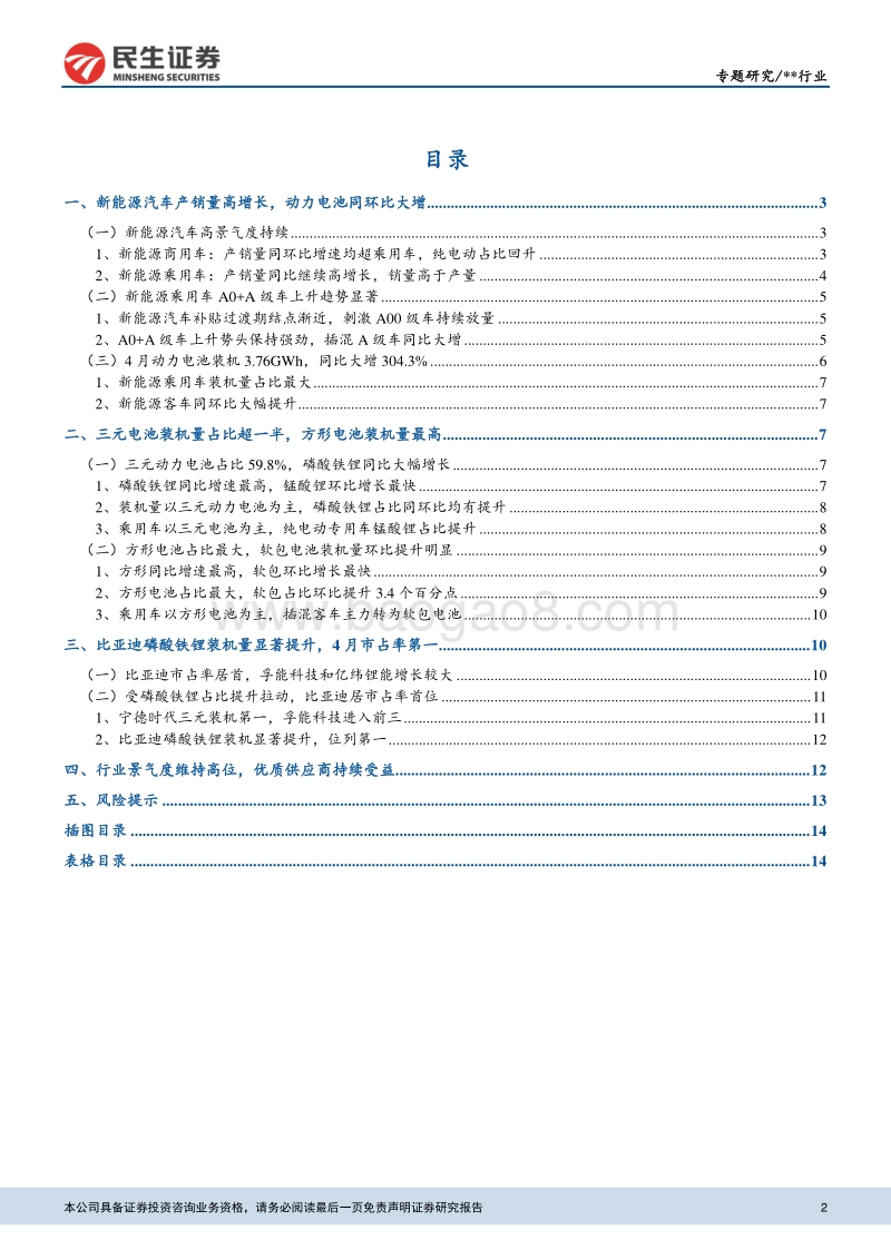 动力电池月度装机专题报告：4月动力电池装机量高增长，看好高端需求提升.pdf_第2页