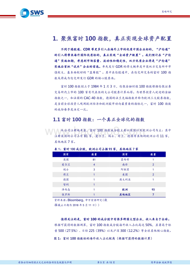 全球资产配置“沪伦通”系列报告三（1）：聚焦“富时100”，把握全球配置机遇.pdf_第5页