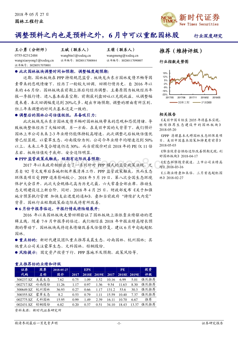 园林工程行业深度研究：调整预料之内也是预料之外，6月中可以重配园林股.pdf_第1页