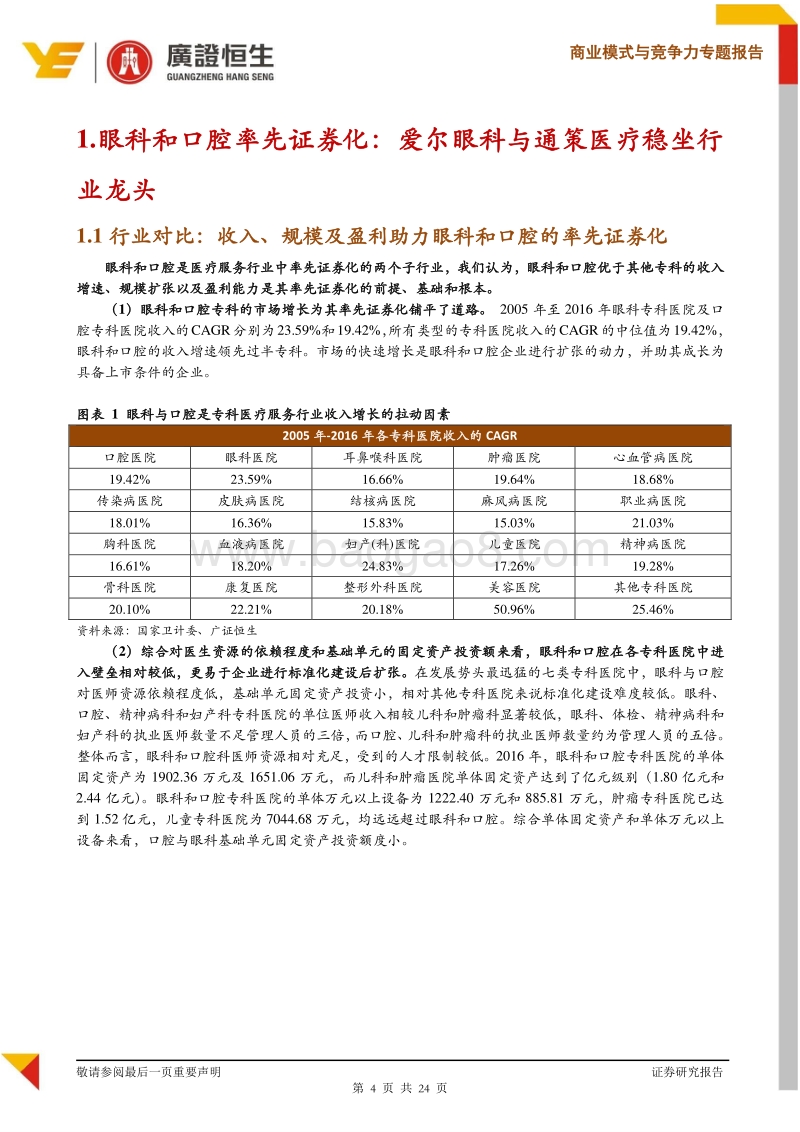 看标杆：医疗服务连锁行业龙头爱尔眼科和通策医疗2017年报数据深度剖析.pdf_第4页