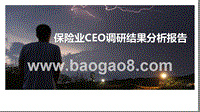 保险业CEO调研结果分析报告.pptx