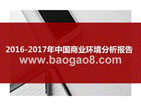 2016-2017年中国商业环境分析报告.pptx