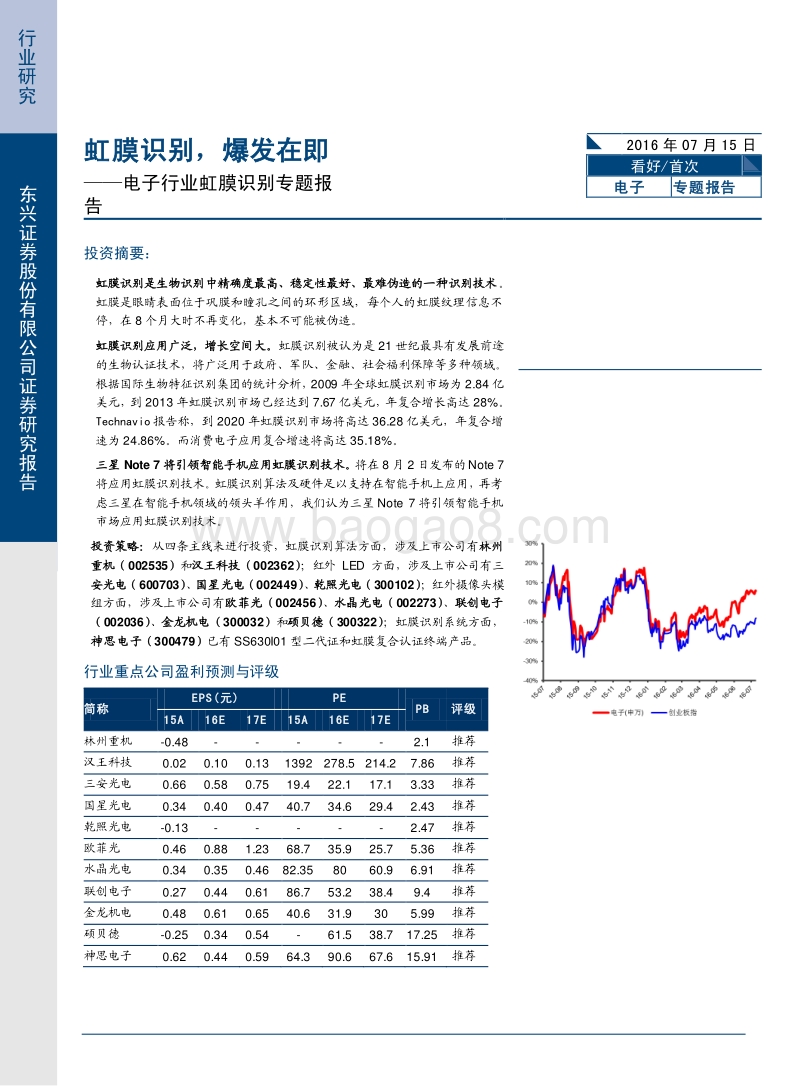 电子行业虹膜识别专题报告.pdf_第1页