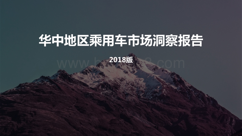 2018版华中地区乘用车市场洞察报告.pdf_第1页