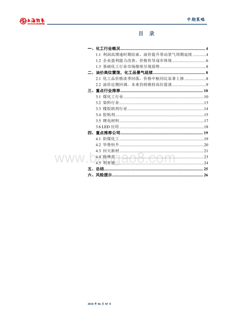 2018年基础化工行业中期投资策略：关注煤化工、高污染行业，布局业绩确定真成长.pdf_第2页
