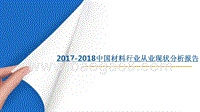 2017-2018中国材料行业从业现状分析报告.pptx