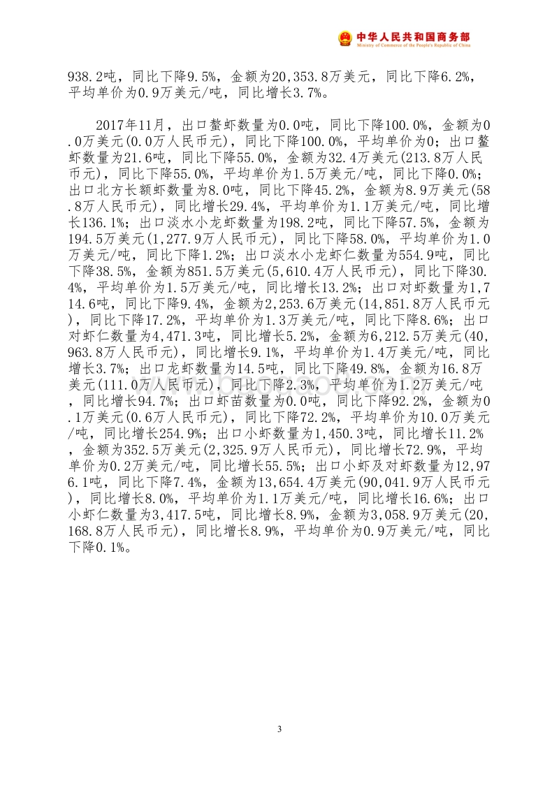 2017年11月中国虾产品出口月度统计报告.pdf_第4页