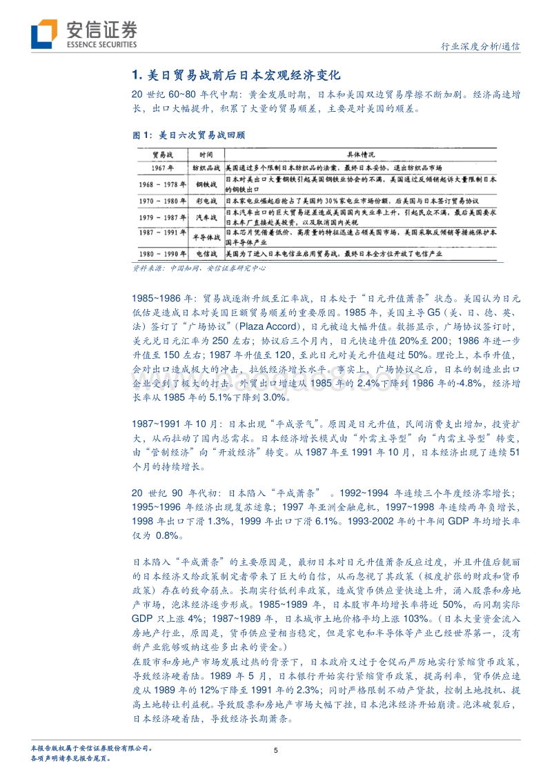5G系列报告之四：美日贸易战对日本通信行业影响及对中国的启示.pdf_第5页