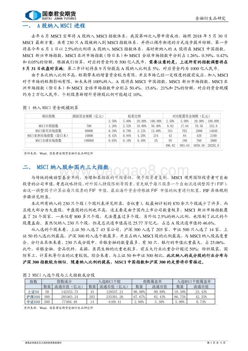 纳入MSCI对A股和股指期货的影响.pdf_第2页