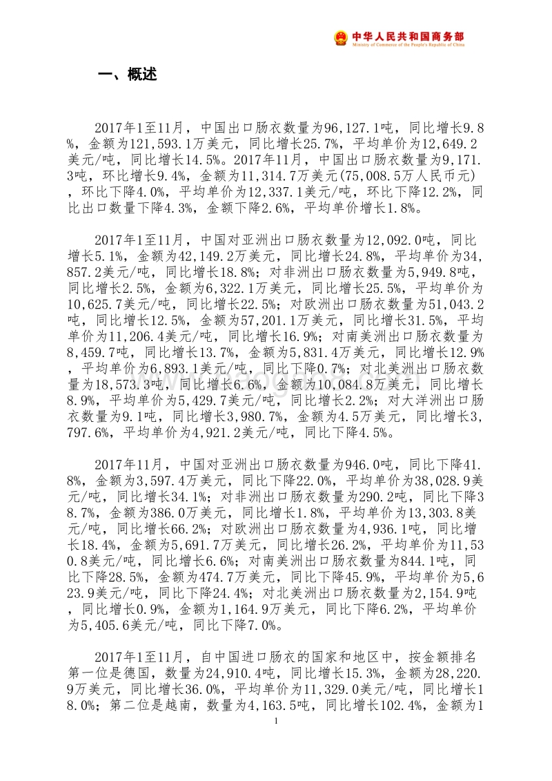 2017年11月中国肠衣出口月度统计报告.pdf_第2页