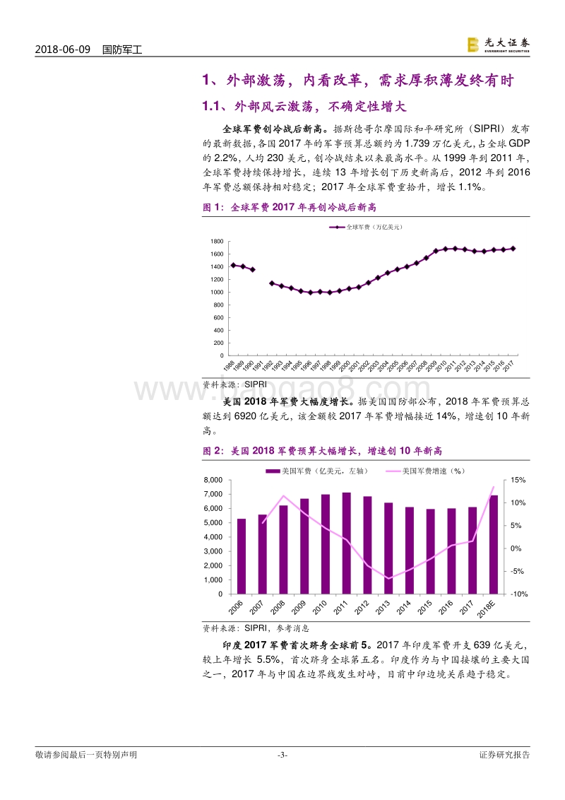 军工行业2018年下半年投资策略：重估军工的三条主线.pdf_第3页