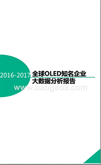 2016-2017全球OLED知名企业大数据分析报告.pptx