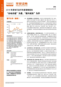 2018年家电行业半年度策略报告：“白电价值”为盾，“新兴成长”为矛.pdf