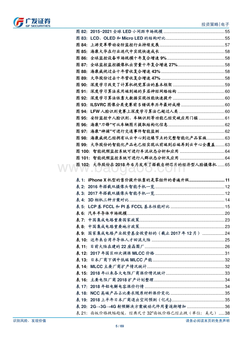 电子行业2018年度中期投资策略：技术创新不止，产业东移继续，坚守龙头迎接行情复苏.pdf_第5页