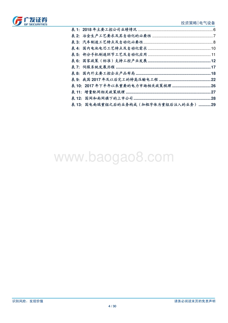 工控&电力设备2018年中期策略：工控需求向好持续，电网提升新能源消纳.pdf_第4页