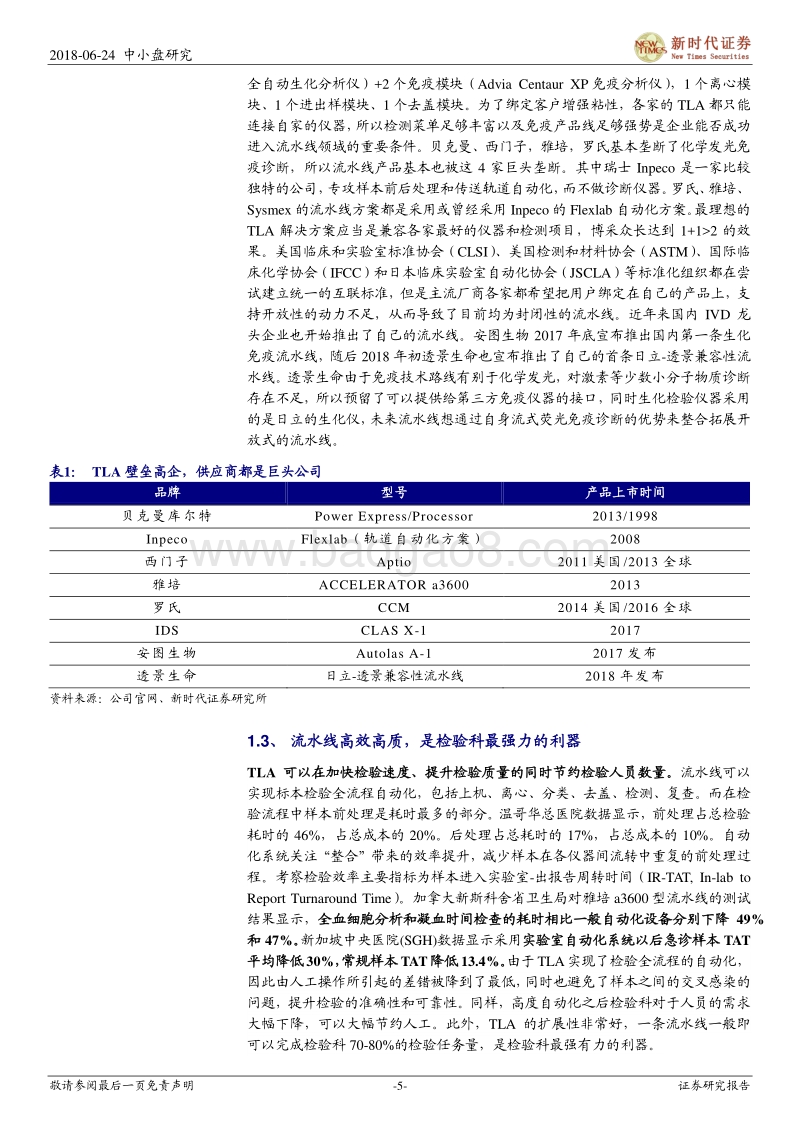体外诊断（IVD）行业系列五：流水线，体外诊断皇冠上的明珠.pdf_第5页