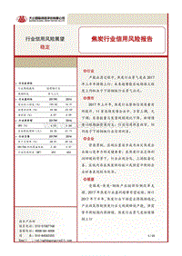 焦炭行业信用风险报告.pdf