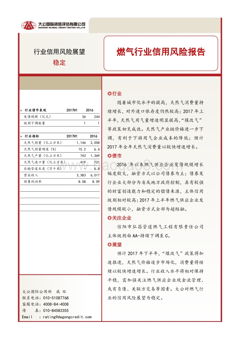 燃气行业信用风险报告.pdf_第1页