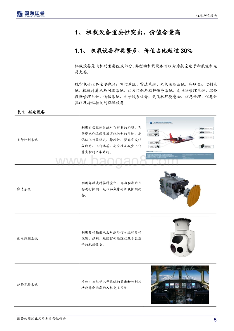 航空机载设备行业深度报告：动力充沛舵手就位，机载设备发展加速.pdf_第5页