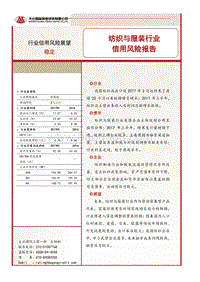 纺织与服装行业信用风险报告.pdf