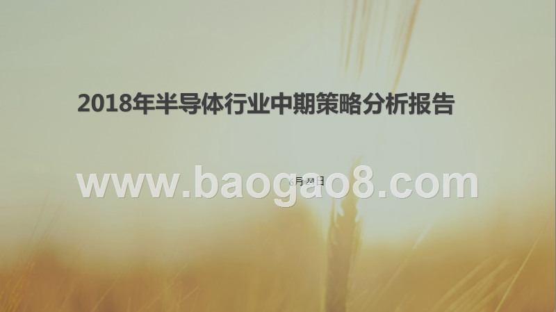 2018年半导体行业中期策略分析报告.pptx_第1页