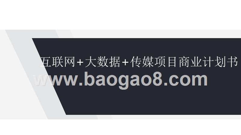 互联网+大数据+传媒项目商业计划书.pptx_第1页