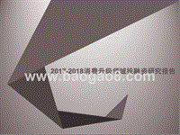 2017-2018消费升级领域投融资研究报告.pptx