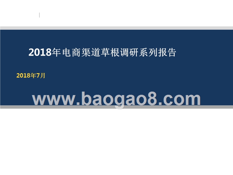 2018年电商渠道草根调研系列报告.pptx_第1页