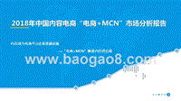2018年中国内容电商“电商+MCN”市场分析报告.pptx