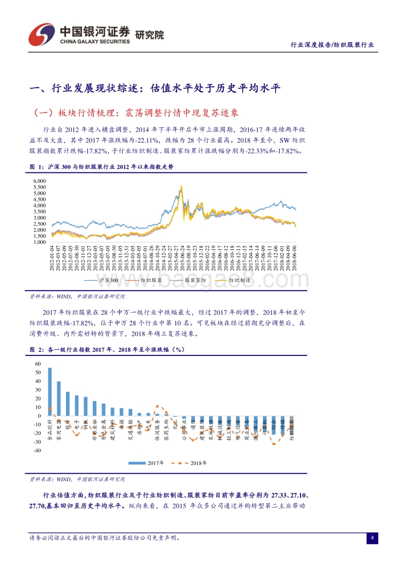 纺织服装行业深度报告暨2018年中期投资策略：“服装智造”：分化行情下，坚守龙头价值.pdf_第4页