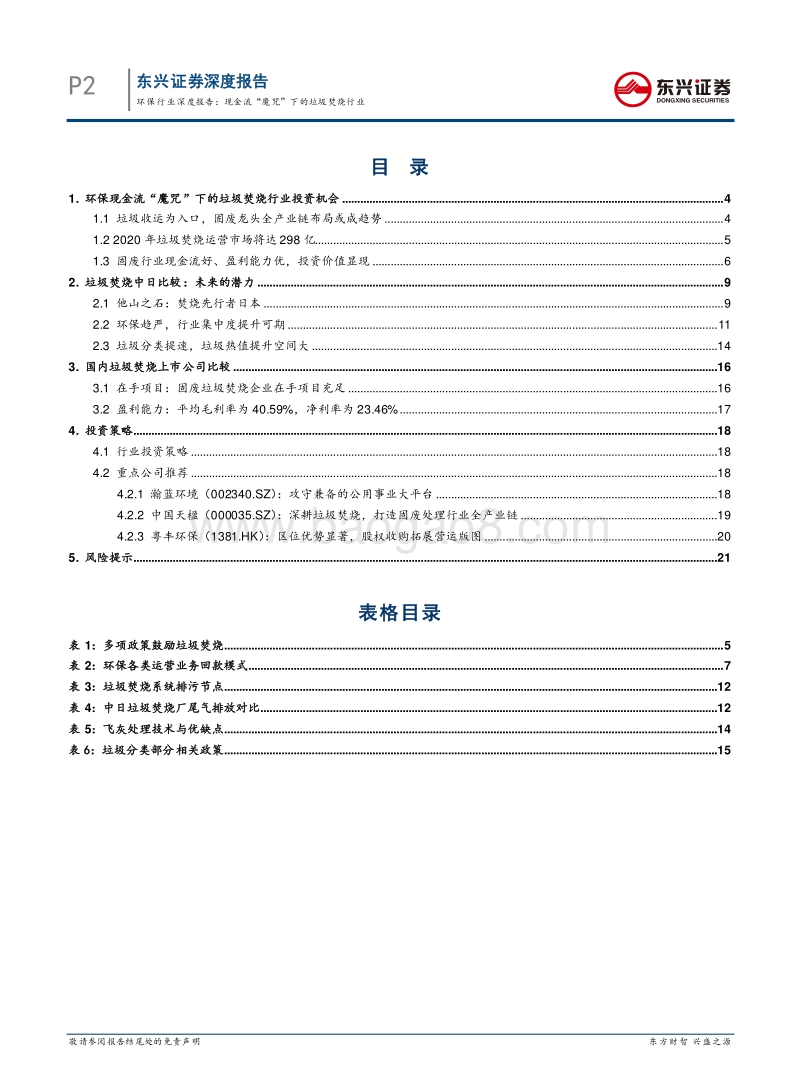 环保行业深度报告：现金流“魔咒”下的垃圾焚烧行业.pdf_第2页