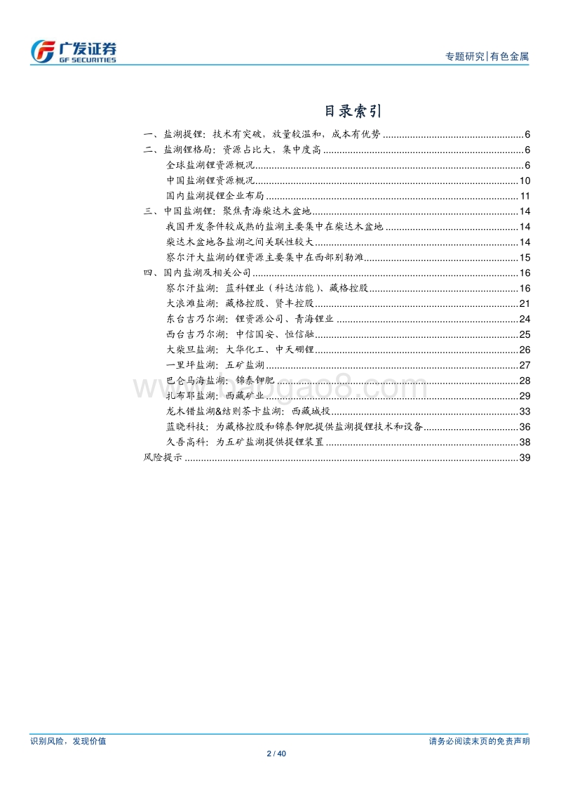 有色金属行业专题研究：中国盐湖锂资源格局.pdf_第2页