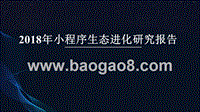 2018年小程序生态进化研究报告.pptx