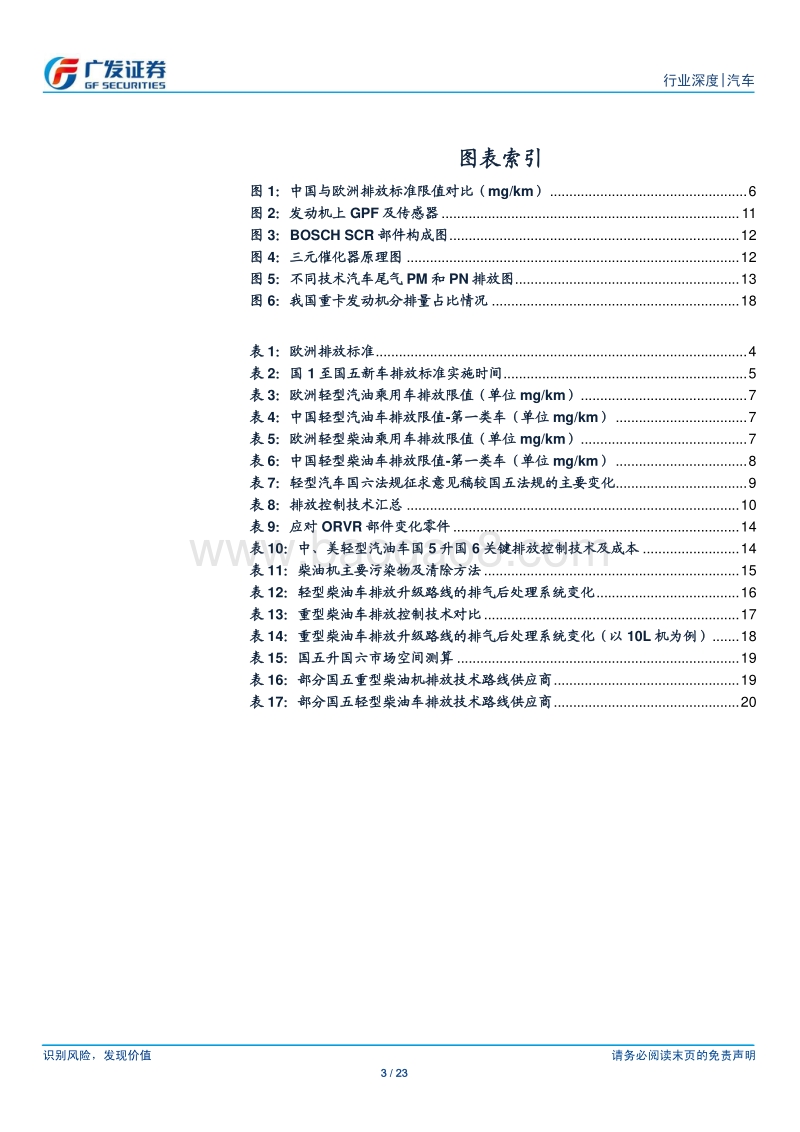 汽车及汽车零部件行业深度：国六执行时间表全落地，排气后处理系统迎广阔空间.pdf_第3页
