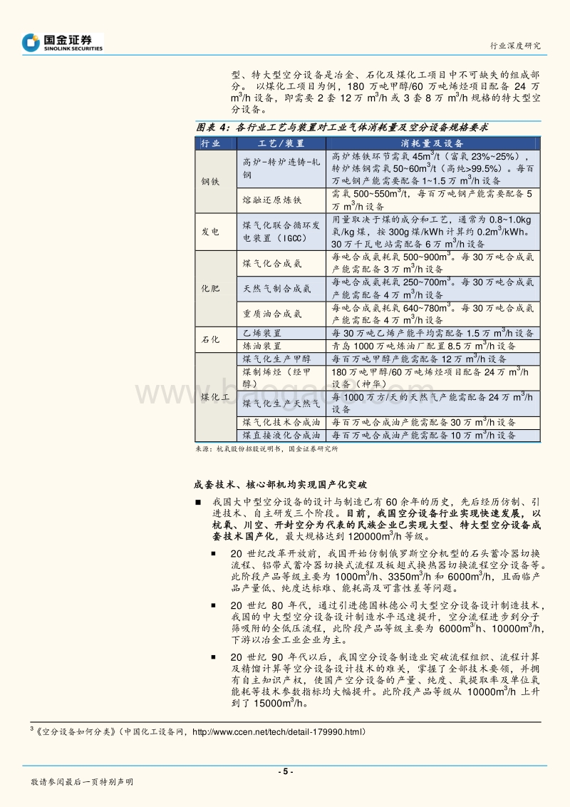 空分设备行业深度报告：挥别低谷时期，迈入新一轮采购高峰.pdf_第5页