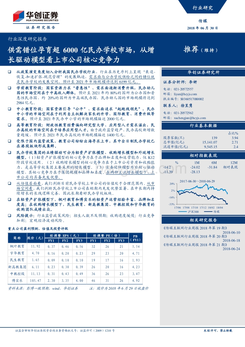 传媒行业深度研究报告：供需错位孕育超6000亿民办学校市场，从增长驱动模型看上市公司核心竞争力.pdf_第1页